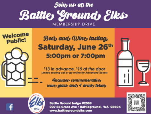 Wine & Beer Tasting Open House – Battle Ground Lodge