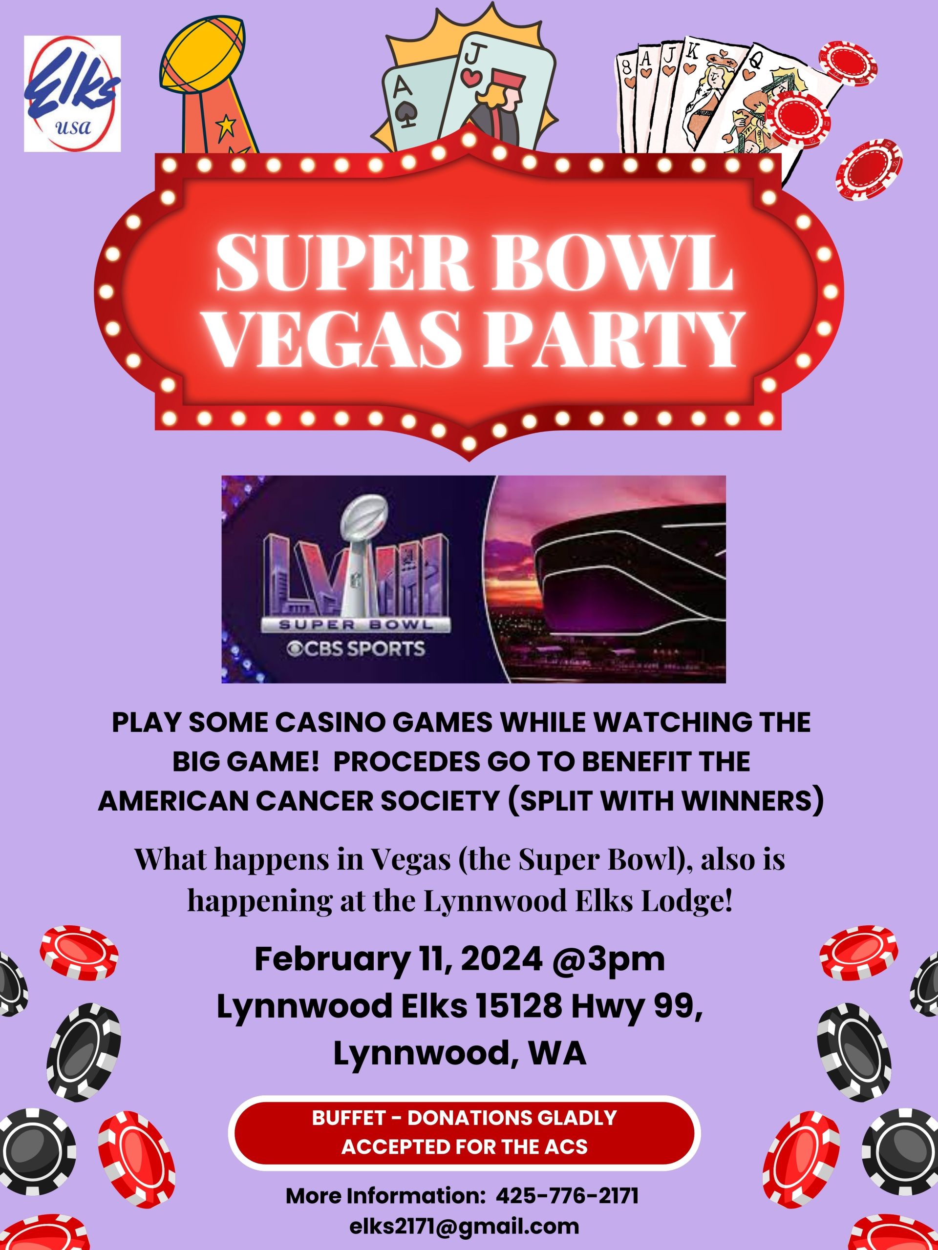 Superbowl Casino Night for American Cancer Society