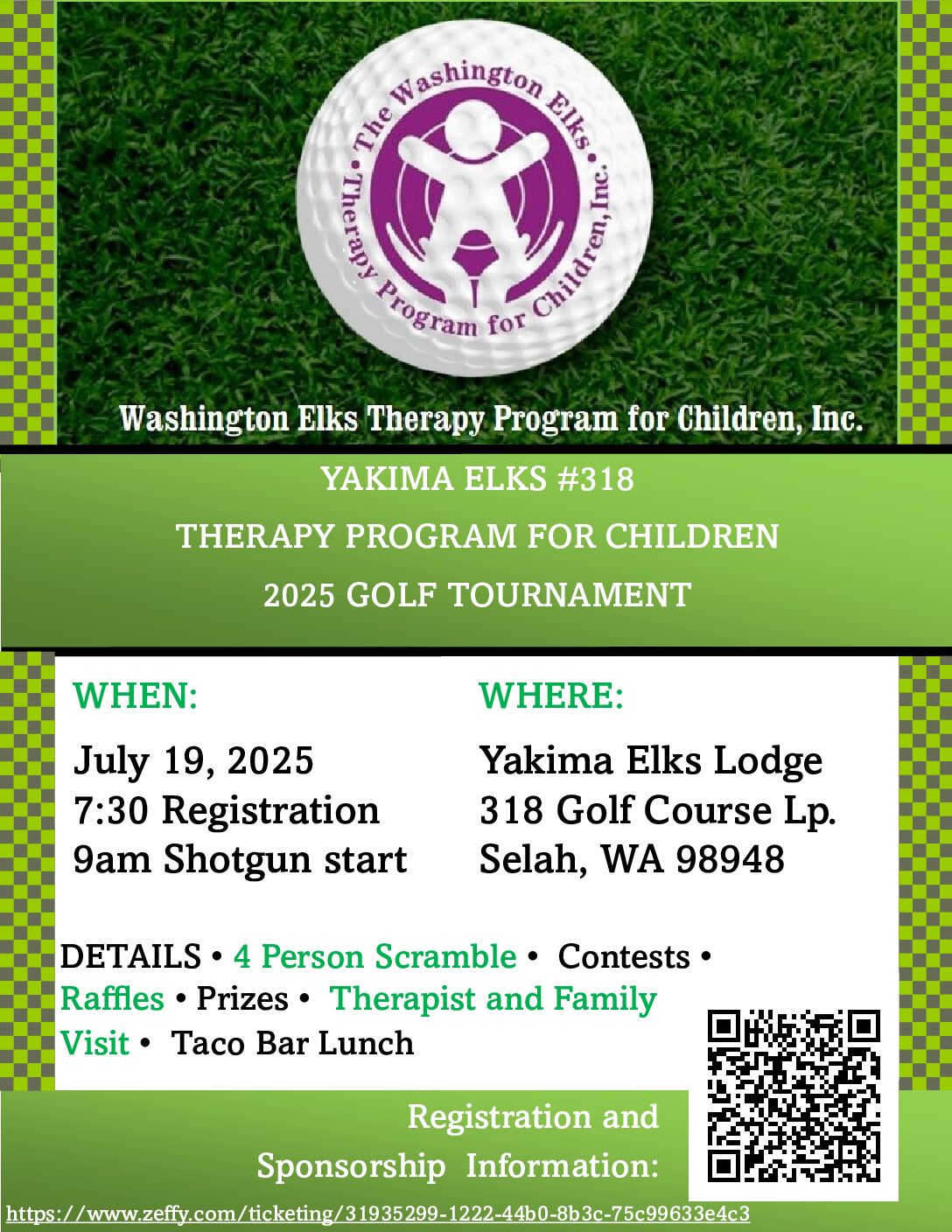 2nd Annual Yakima Elks #318 Therapy Program for Children Golf Tournament