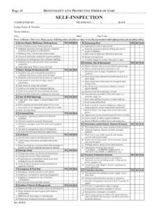 Self Insoection Report Self Inspection report | Washington State Elks Association